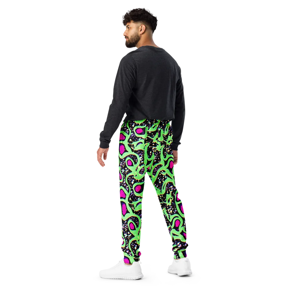 Ultraviolet Oasis on Men's Joggers — Back