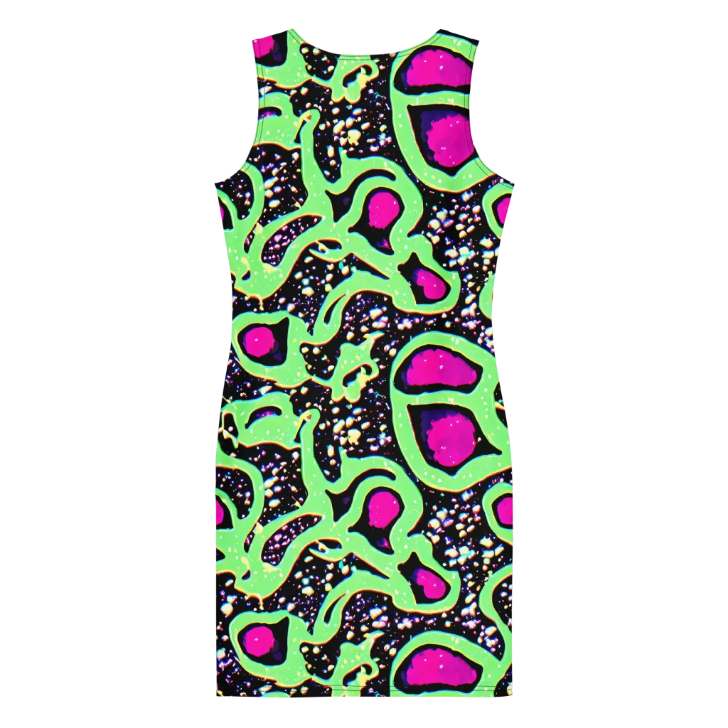 Ultraviolet Oasis on Bodycon Dress — Back