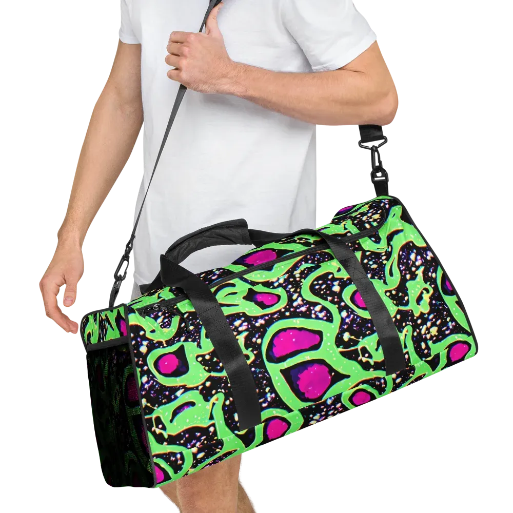 Ultraviolet Oasis on Duffle Bag — Right Front