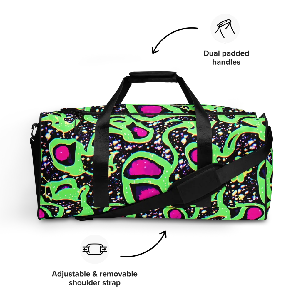 Ultraviolet Oasis on Duffle Bag — Front