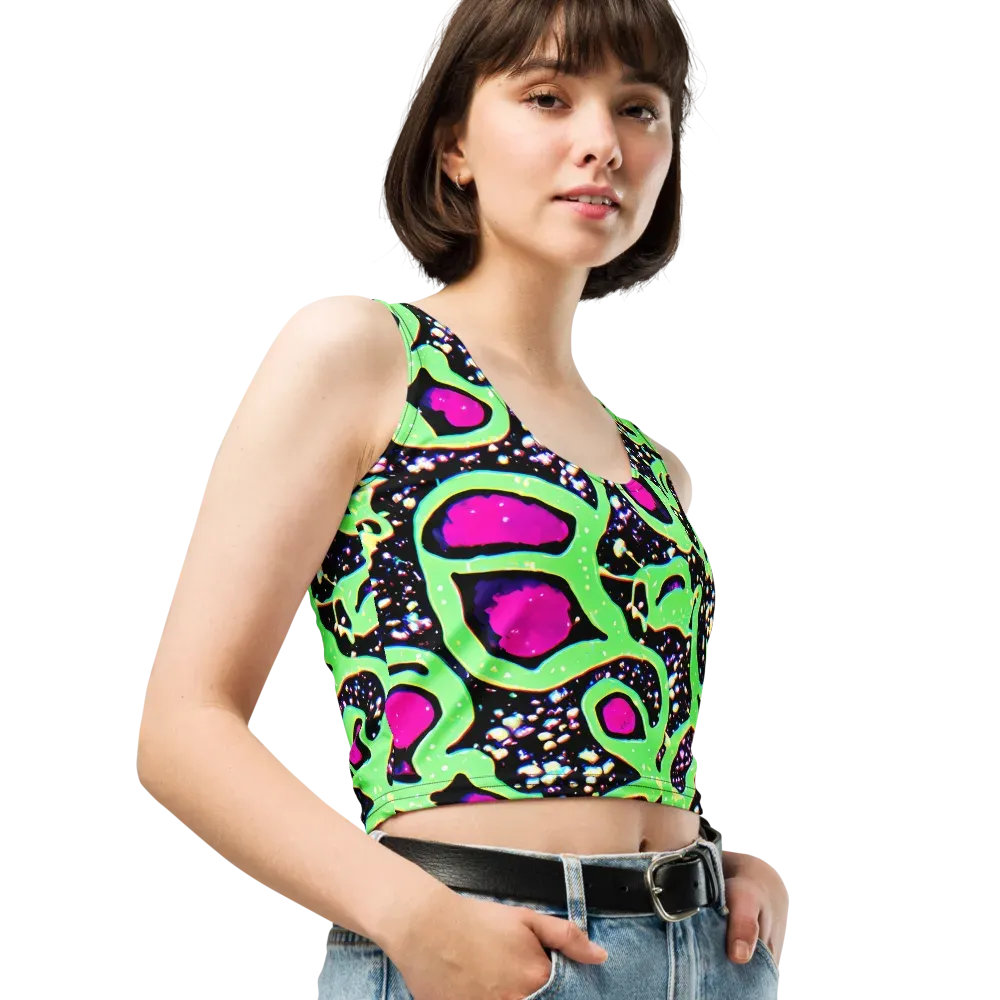 Ultraviolet Oasis on Crop Top — Right Front