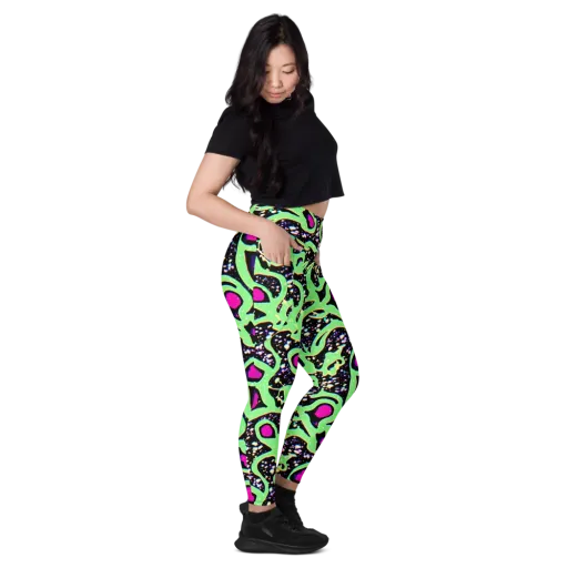 Ultraviolet Oasis on a Leggings with Pockets
