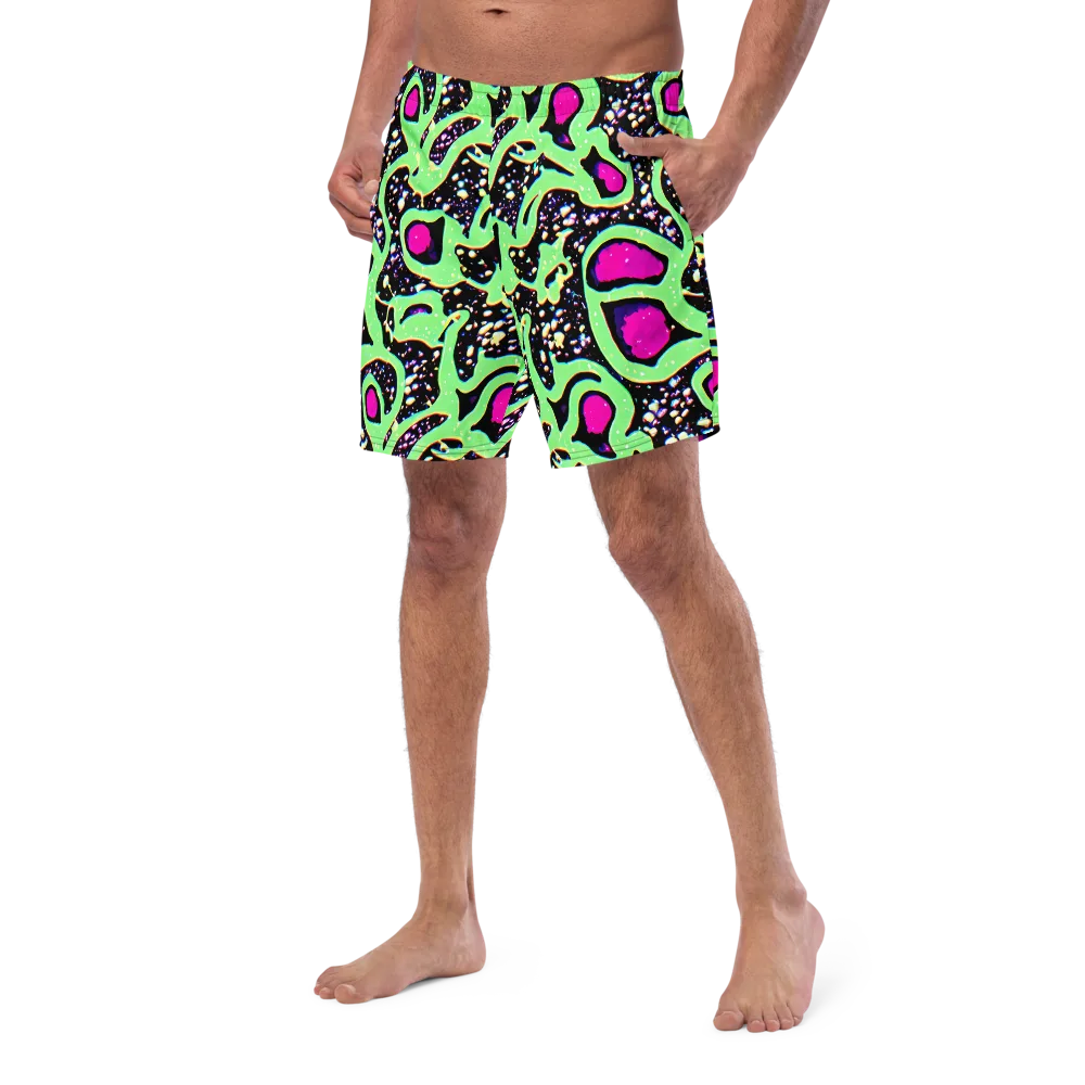 Ultraviolet Oasis on Swim Trunks — Left Front