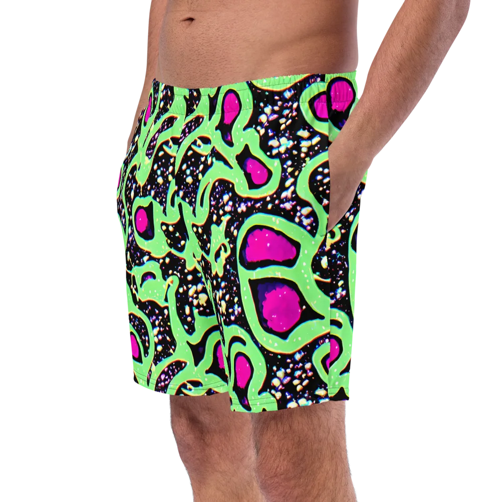 Ultraviolet Oasis on Swim Trunks — Left Front