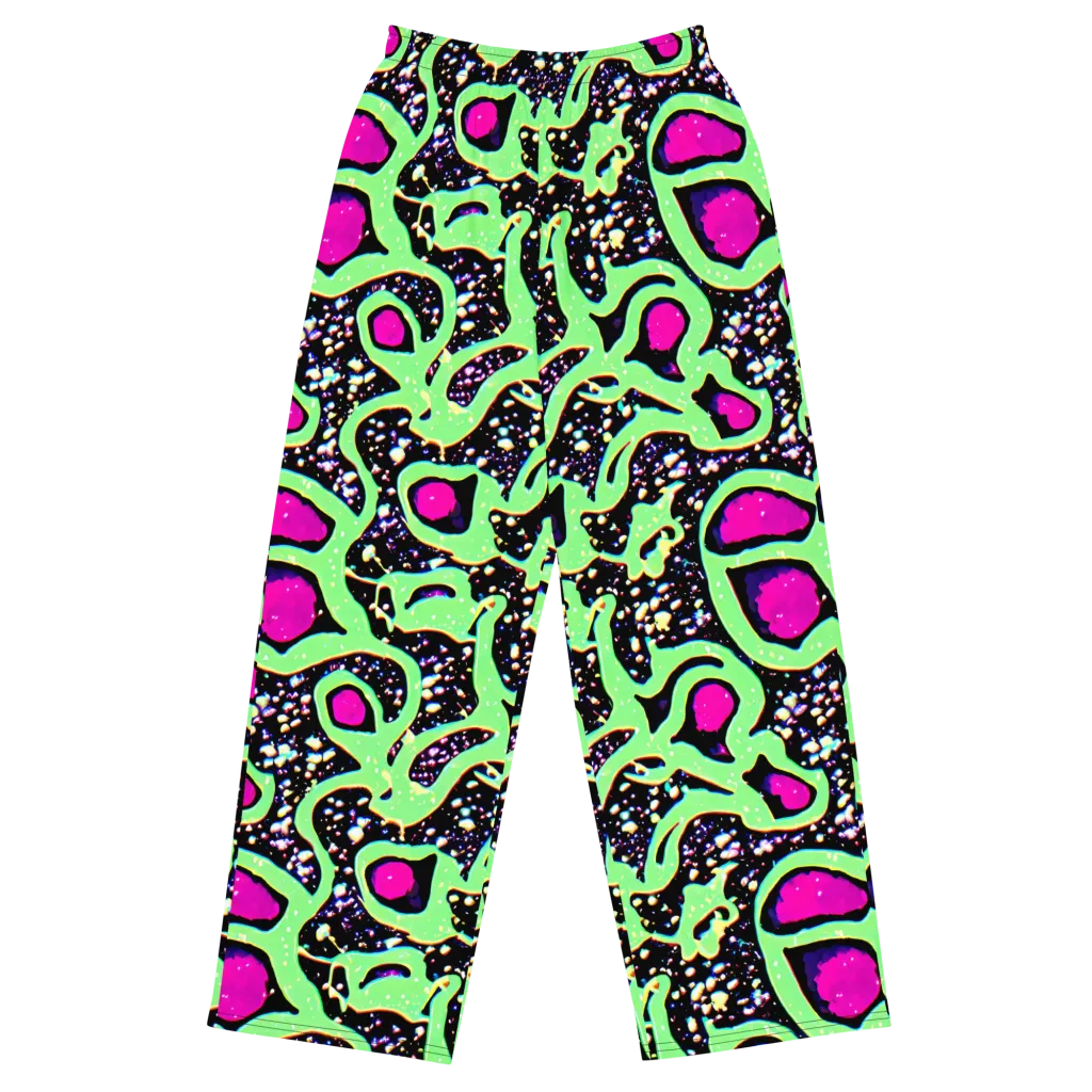 Ultraviolet Oasis on Wide-Leg Pants — Front
