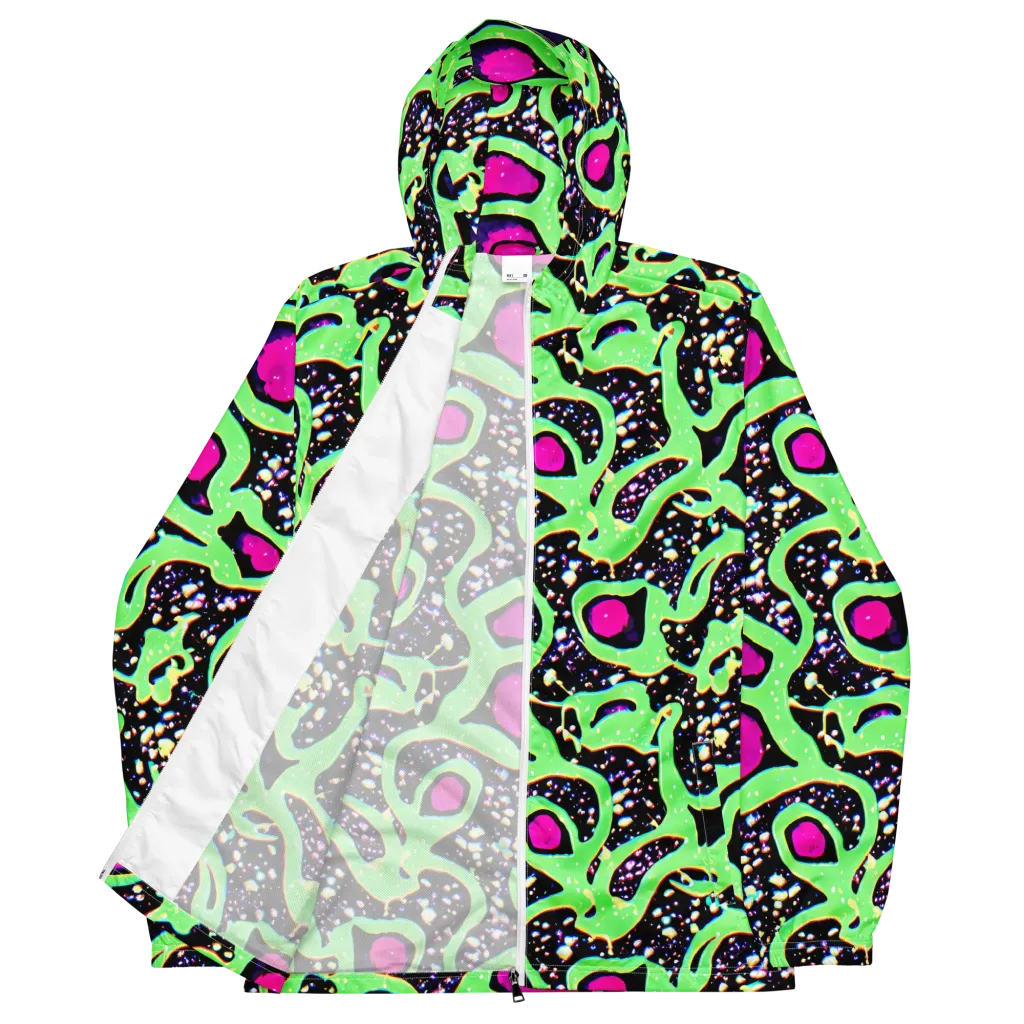 Ultraviolet Oasis on Men's Windbreaker — Front