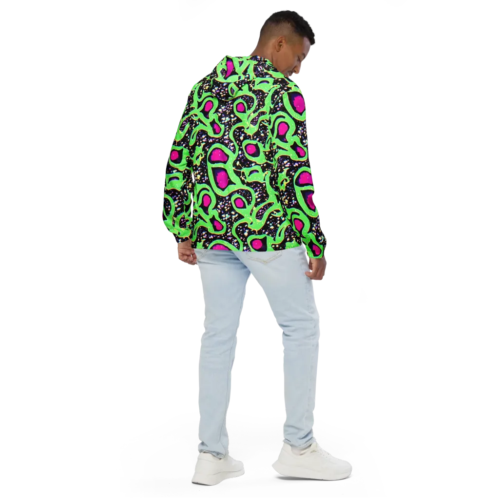 Ultraviolet Oasis on Men's Windbreaker — Back