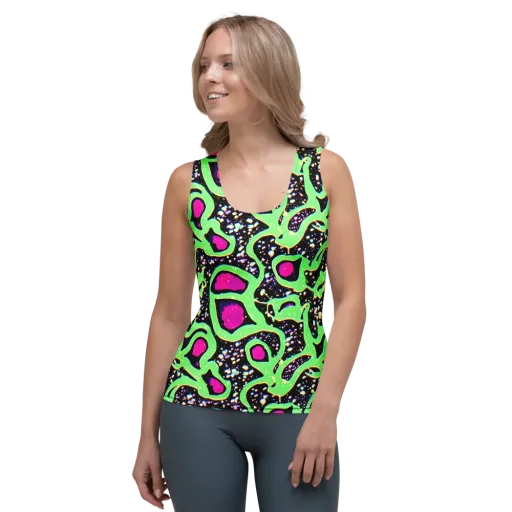 Ultraviolet Oasis on a Women's Tank Top