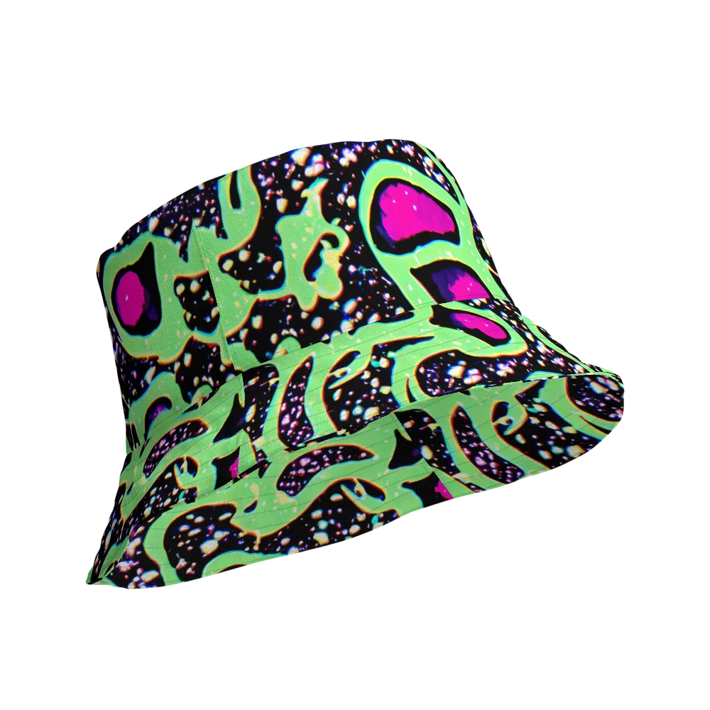 Ultraviolet Oasis on Reversible Bucket Hat — Product details Outside