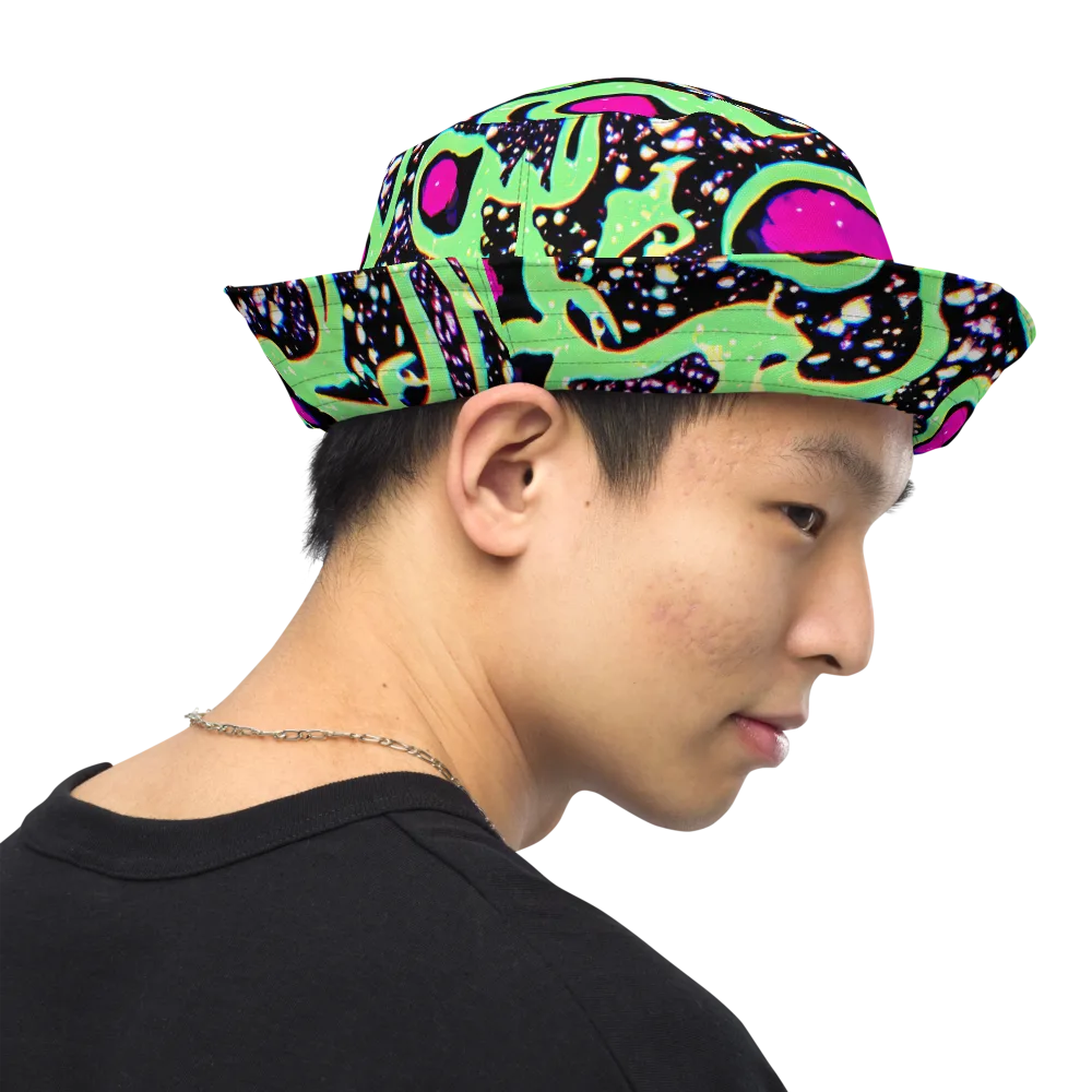 Ultraviolet Oasis on Reversible Bucket Hat — Right Outside