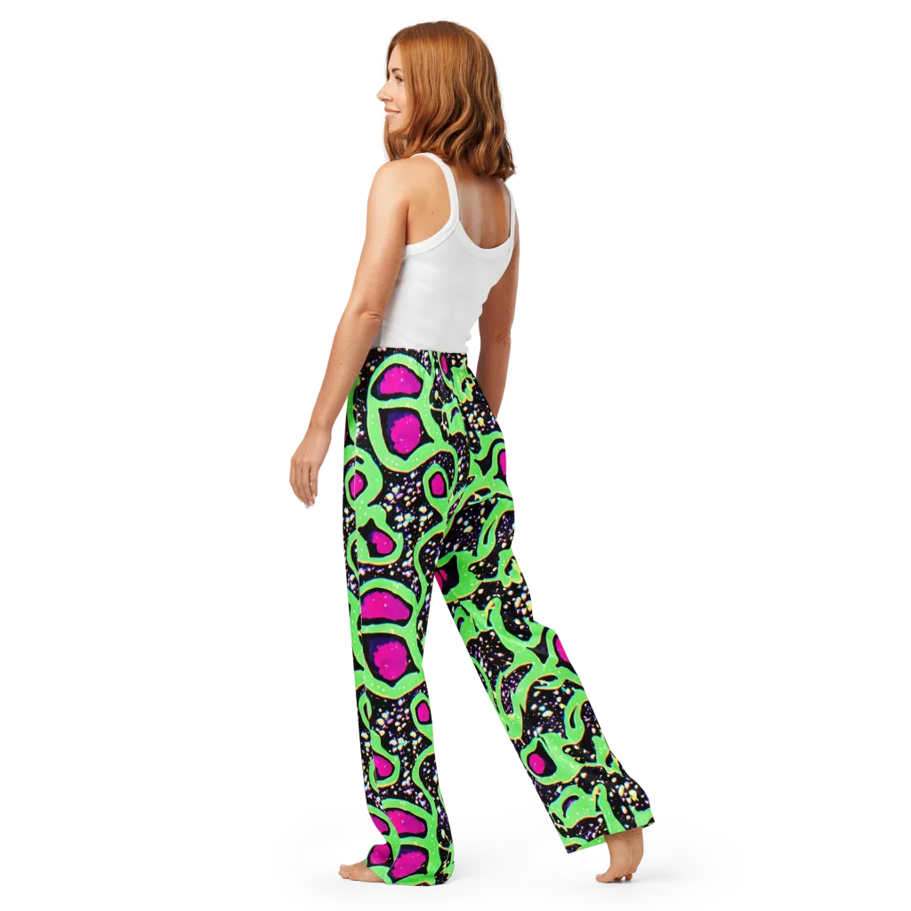 Ultraviolet Oasis on Women's Pajama Pants — Back