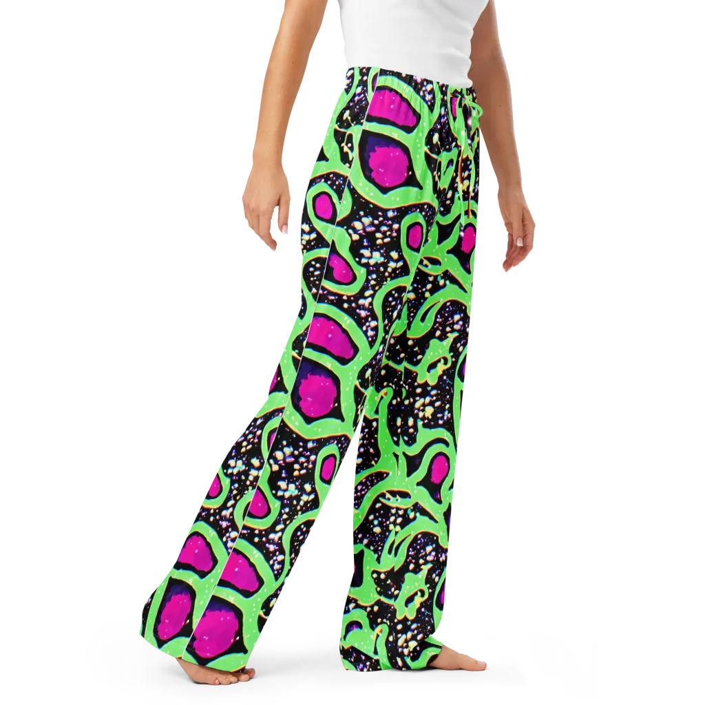 Ultraviolet Oasis on Women's Pajama Pants — Right Front