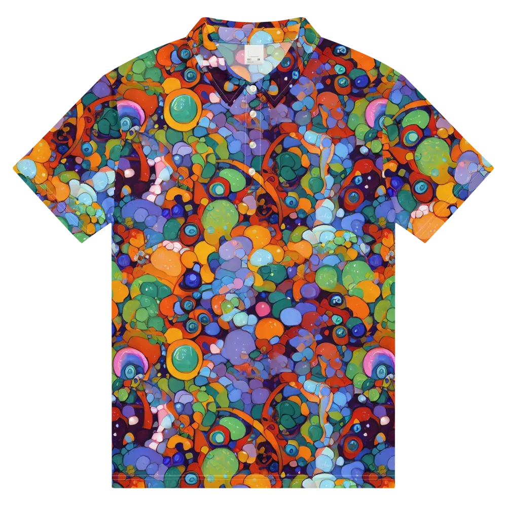 Chromatic Pebble Riot on Men's Slim Fit Polo Shirt — Front