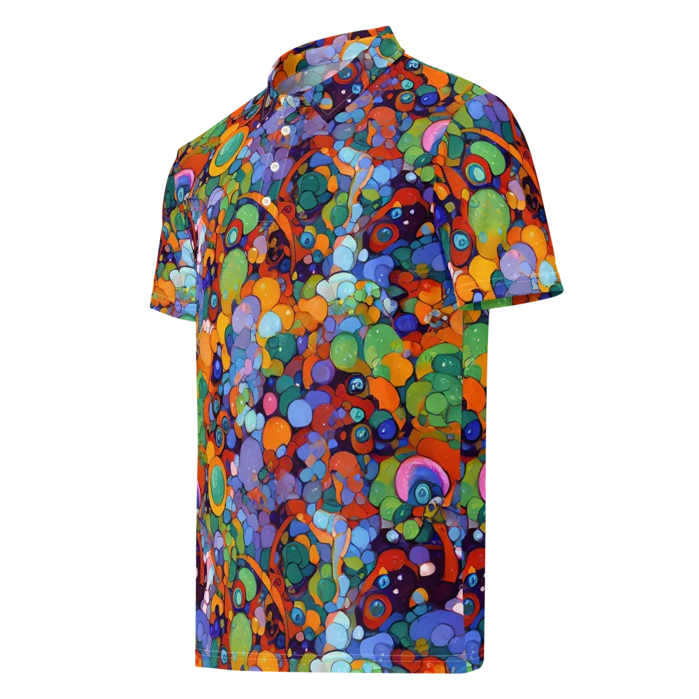 Chromatic Pebble Riot on Men's Slim Fit Polo Shirt — Left Front