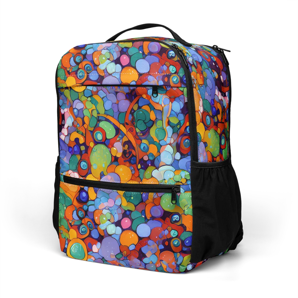 Chromatic Pebble Riot on Utility Backpack — Left Front