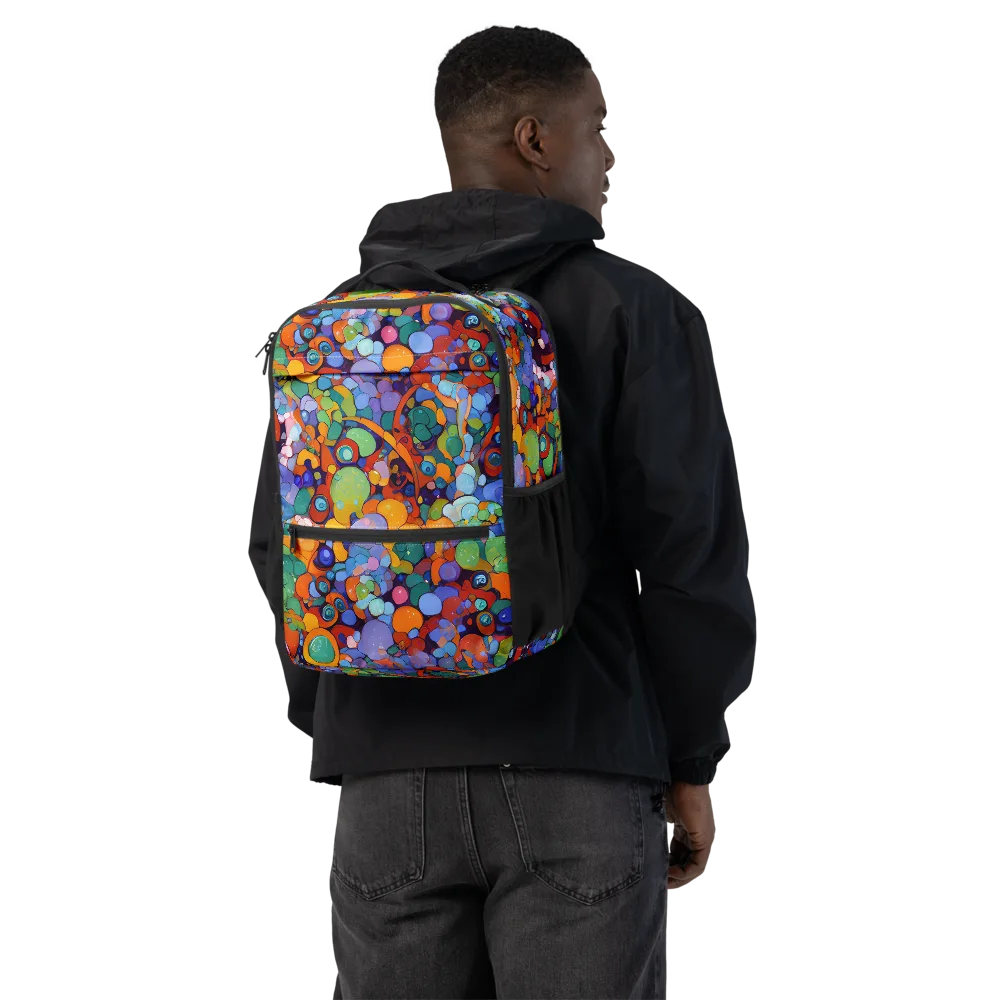 Chromatic Pebble Riot on Utility Backpack — Back