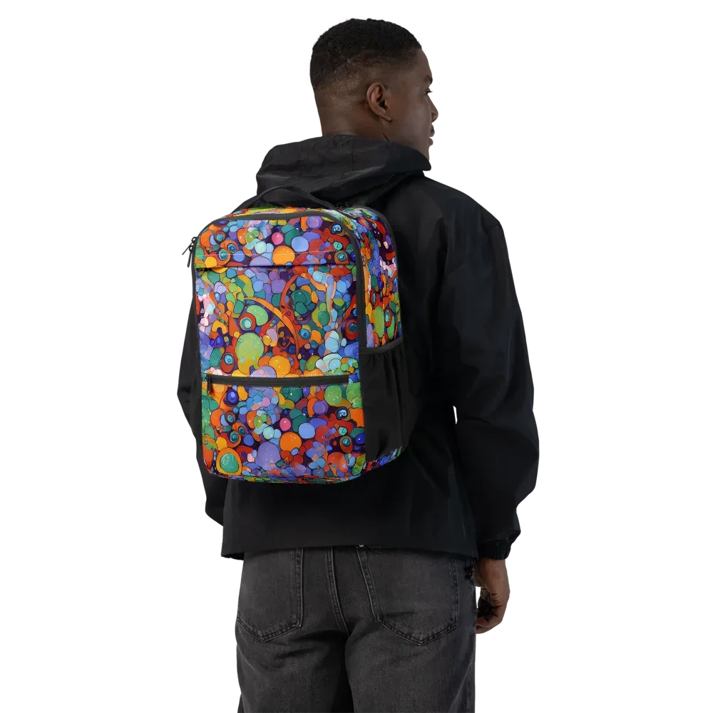 Chromatic Pebble Riot on Utility Backpack — Back