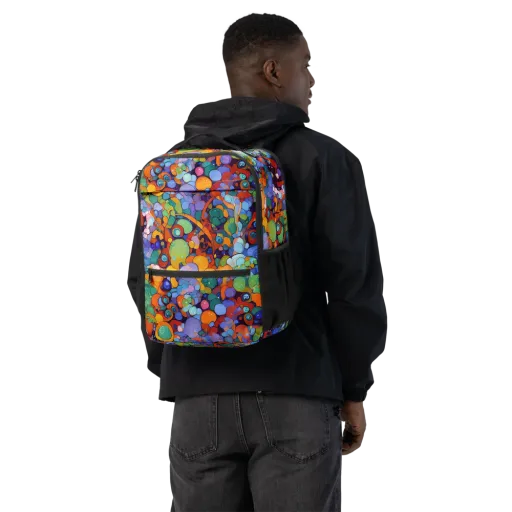 Chromatic Pebble Riot on a Utility Backpack
