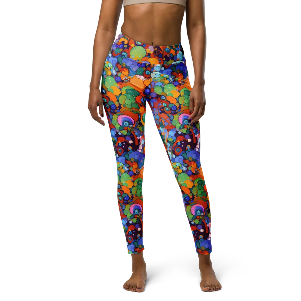 Chromatic Pebble Riot on Yoga Leggings — Front