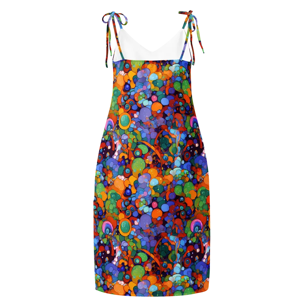 Chromatic Pebble Riot on Slip Dress — Back