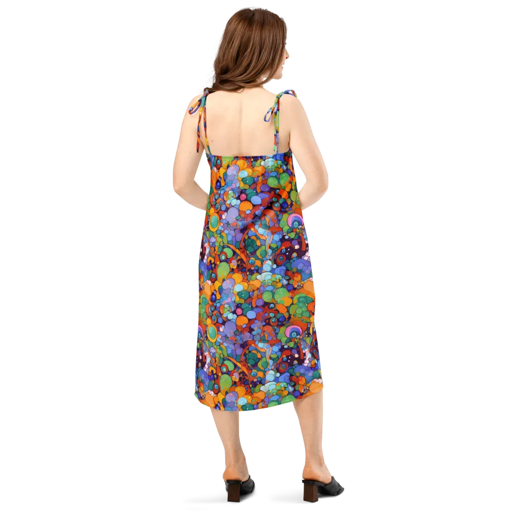 Chromatic Pebble Riot on Slip Dress — Back