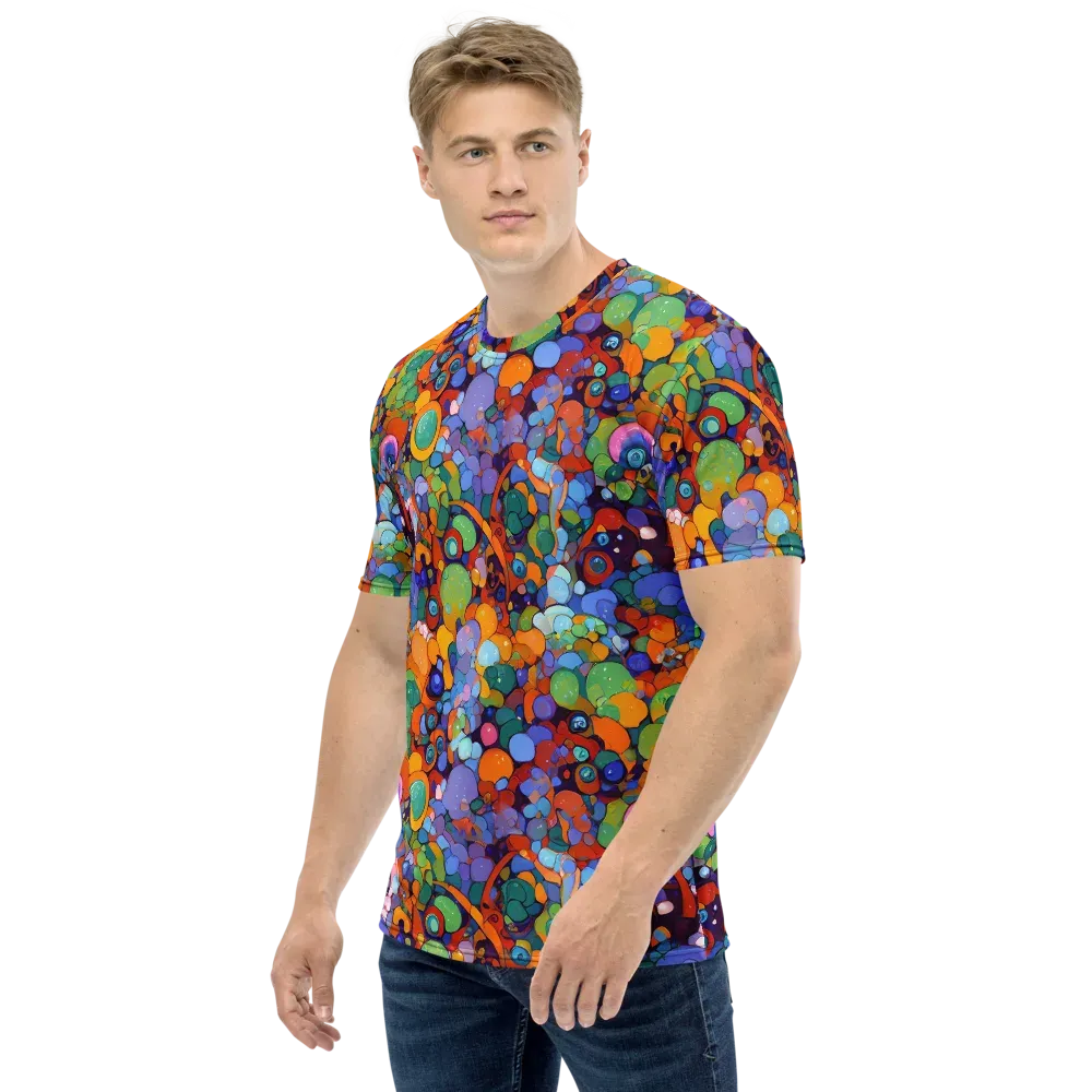 Chromatic Pebble Riot on Men's Crew Neck T-Shirt — Left