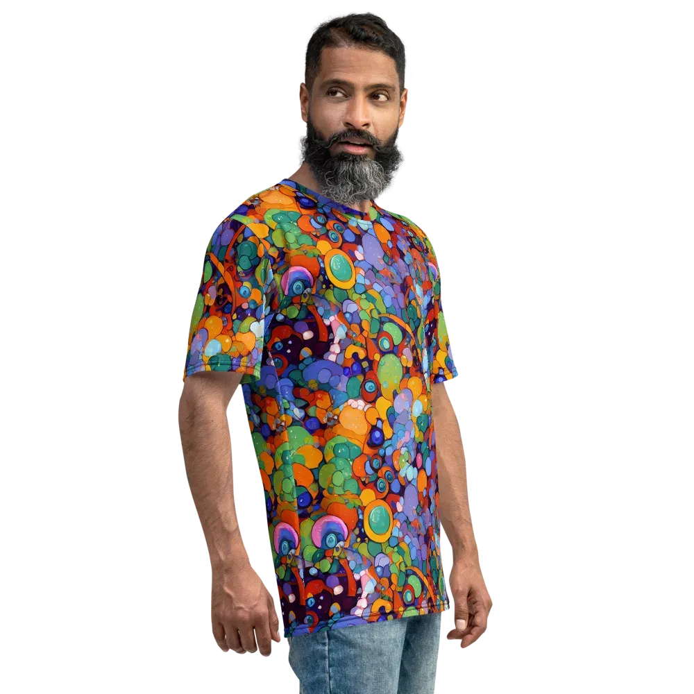 Chromatic Pebble Riot on Men's Crew Neck T-Shirt — Right