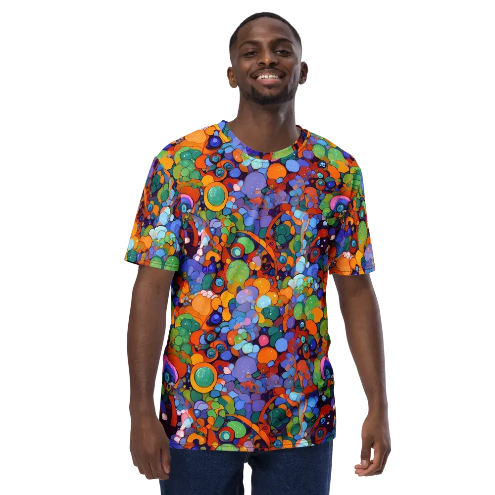 Chromatic Pebble Riot on Men's Crew Neck T-Shirt — Front