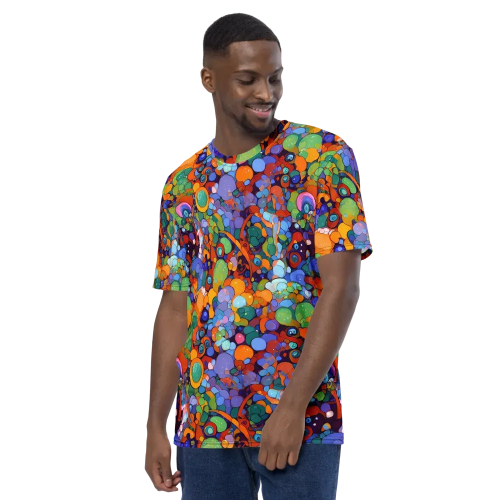 Chromatic Pebble Riot on Men's Crew Neck T-Shirt — Left