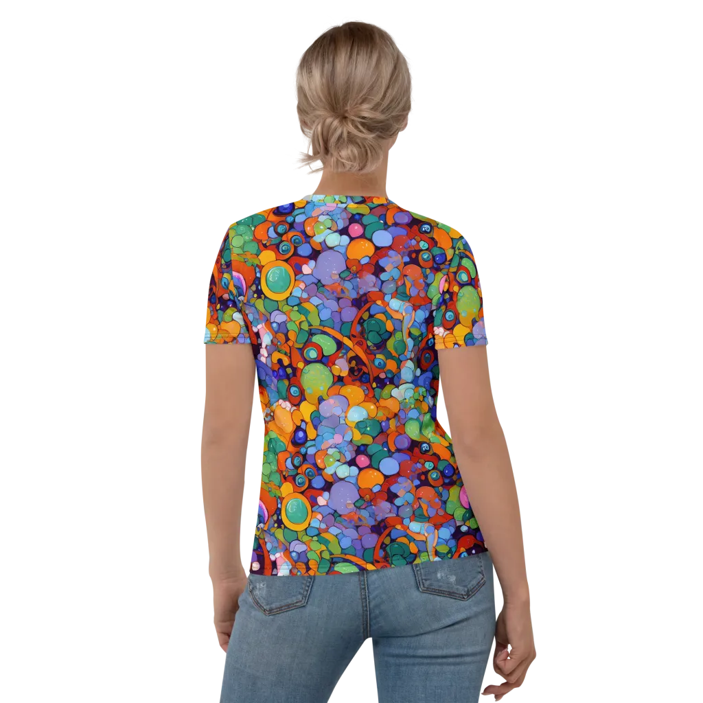 Chromatic Pebble Riot on Women's Crew Neck T-Shirt — Back