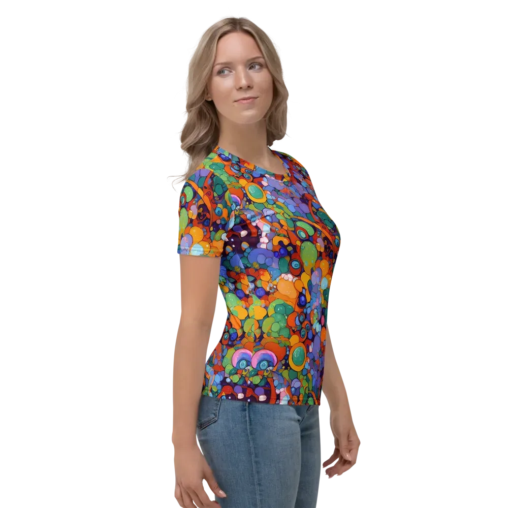Chromatic Pebble Riot on Women's Crew Neck T-Shirt — Right