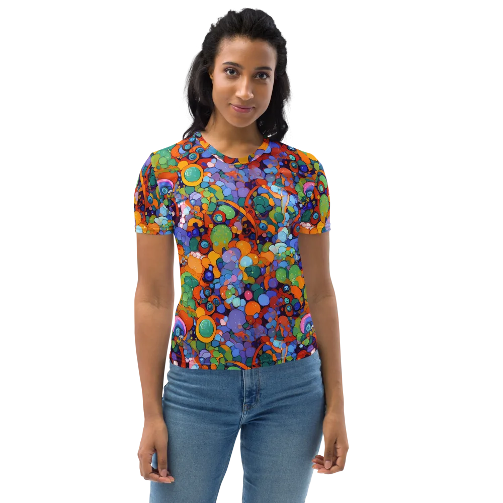 Chromatic Pebble Riot on Women's Crew Neck T-Shirt — Front