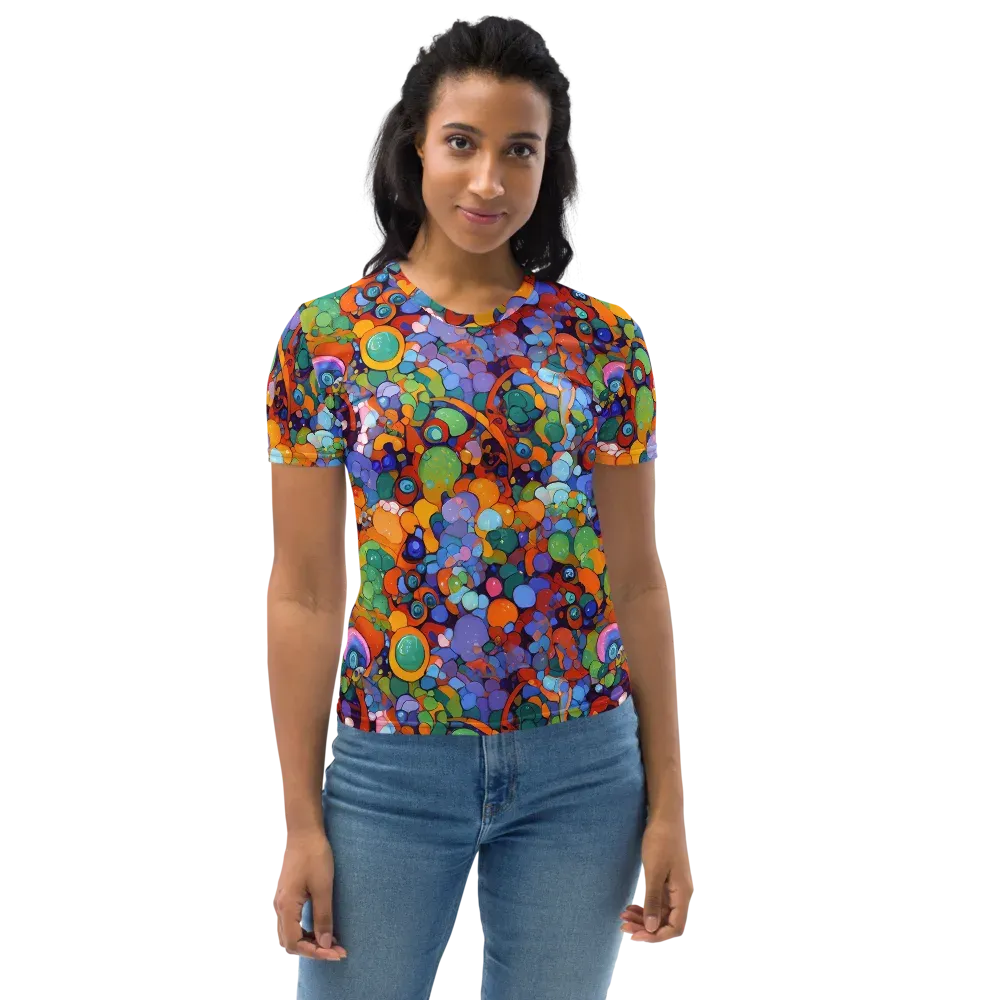 Chromatic Pebble Riot on Women's Crew Neck T-Shirt — Front