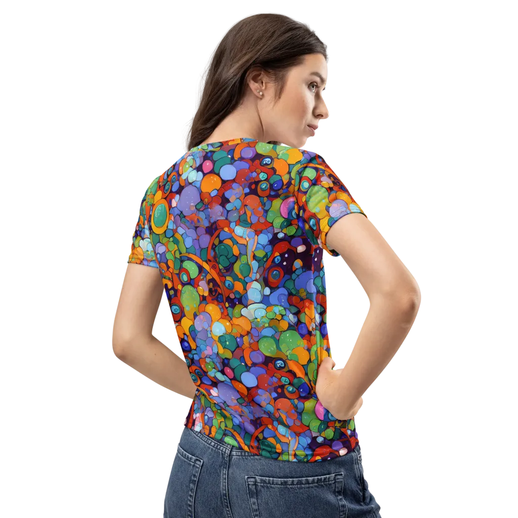 Chromatic Pebble Riot on Women's Crew Neck T-Shirt — Back