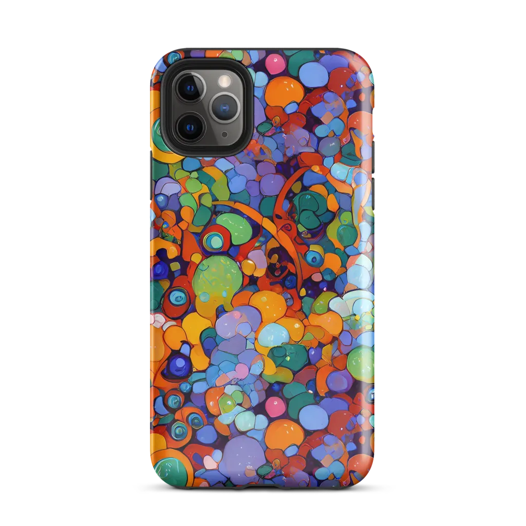 Chromatic Pebble Riot on Tough Case for iPhone® — Front