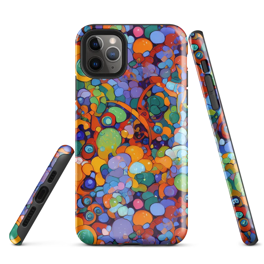 Chromatic Pebble Riot on Tough Case for iPhone® — Front