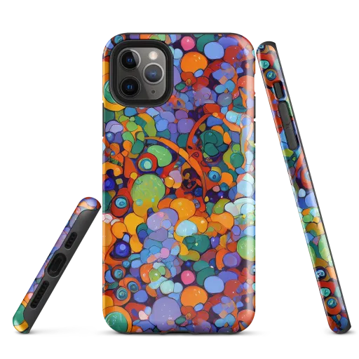 Chromatic Pebble Riot on a Tough Case for iPhone®