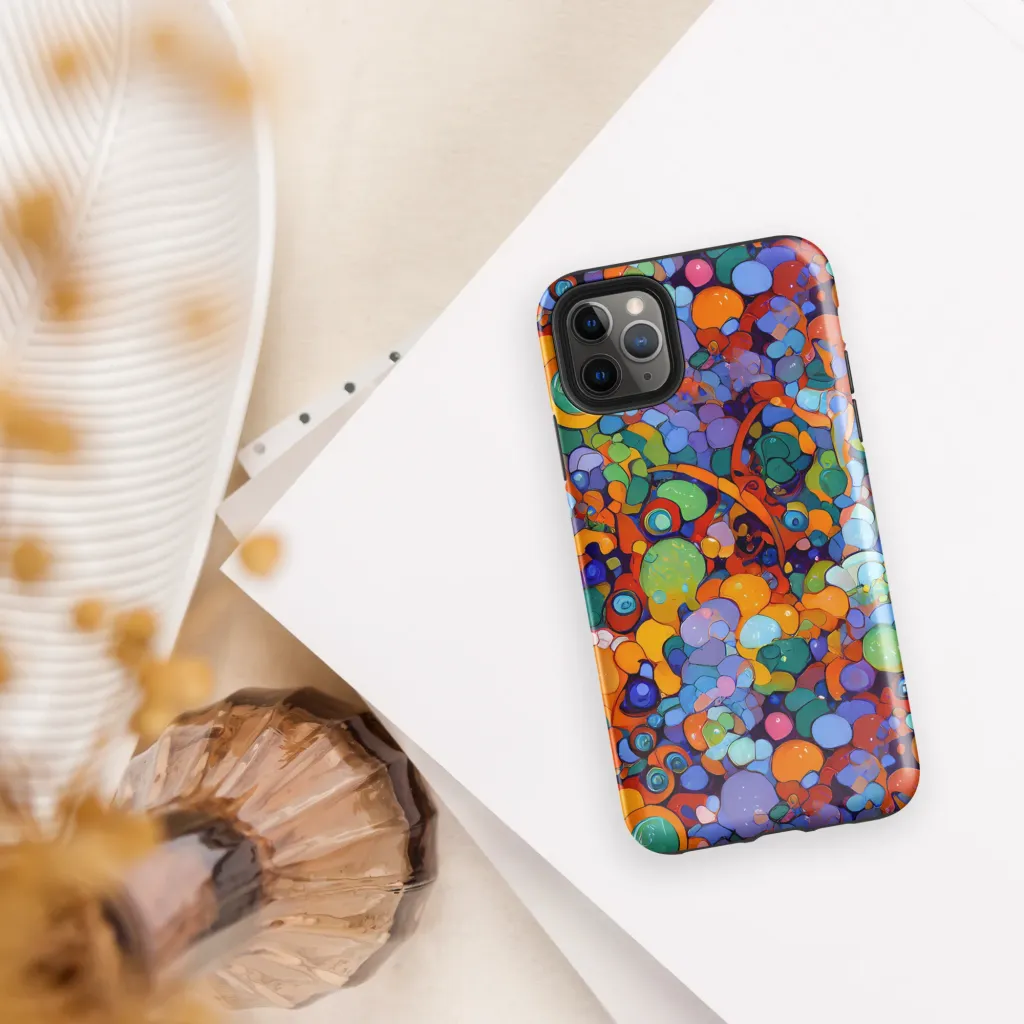 Chromatic Pebble Riot on Tough Case for iPhone® — Front