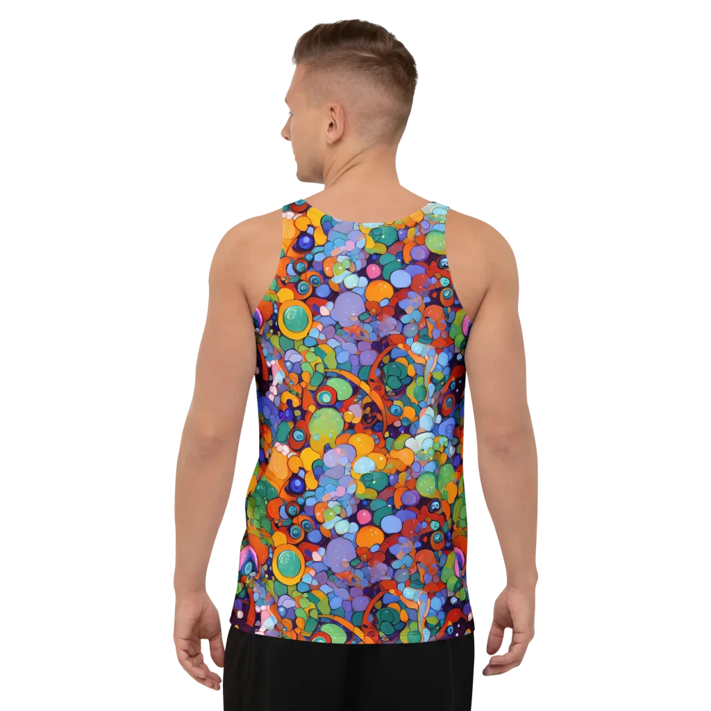 Chromatic Pebble Riot on Men's Tank Top — Back