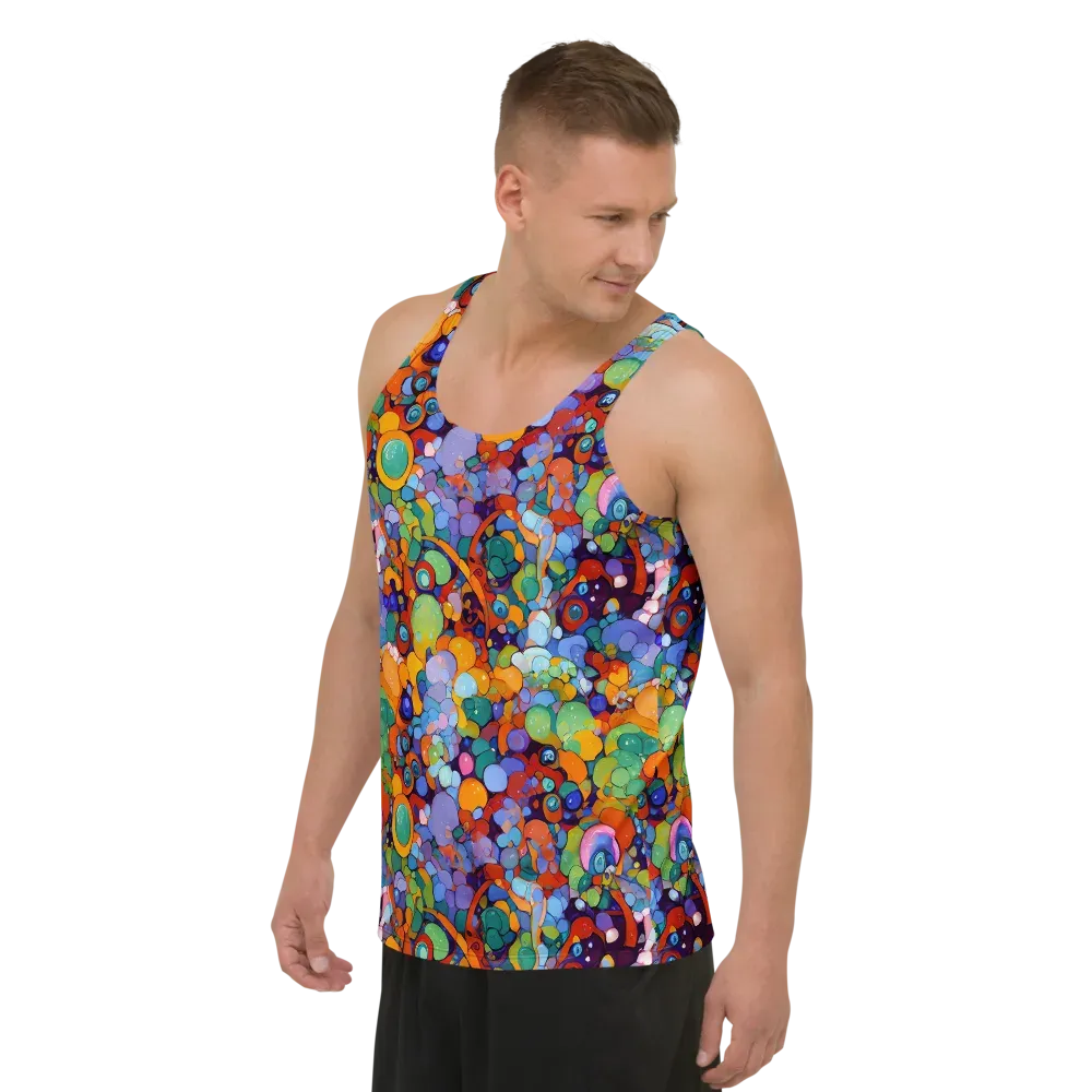 Chromatic Pebble Riot on Men's Tank Top — Left Front