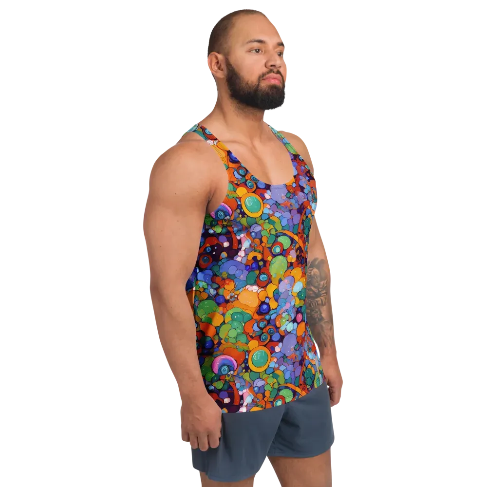 Chromatic Pebble Riot on Men's Tank Top — Right Front