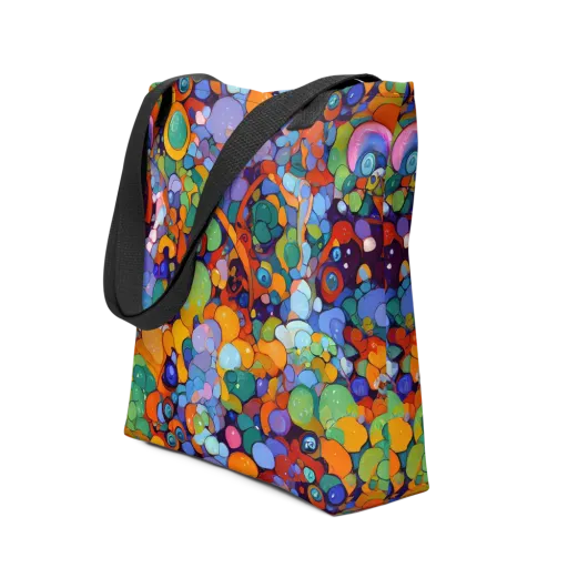 Chromatic Pebble Riot on a Tote Bag