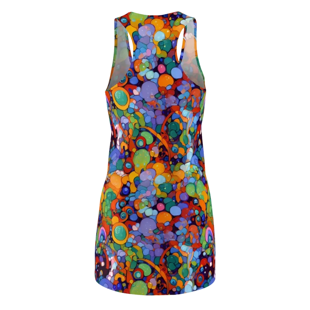 Chromatic Pebble Riot on Racerback Dress — Back