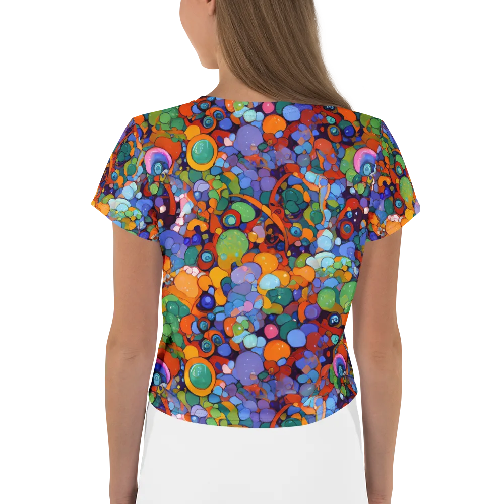 Chromatic Pebble Riot on Crop Tee — Back