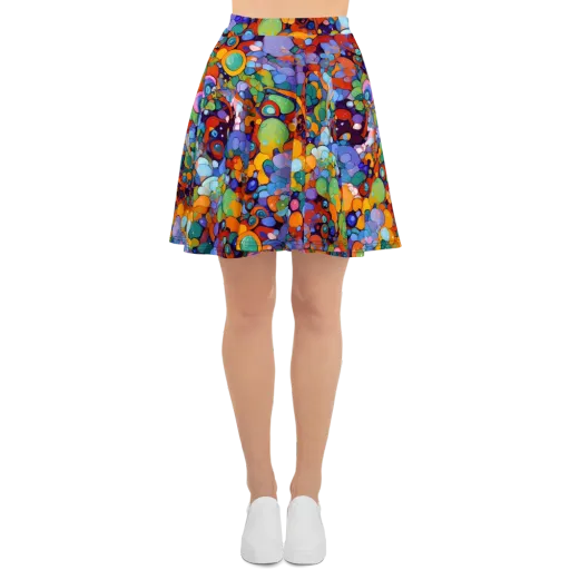Chromatic Pebble Riot on a Skater Skirt