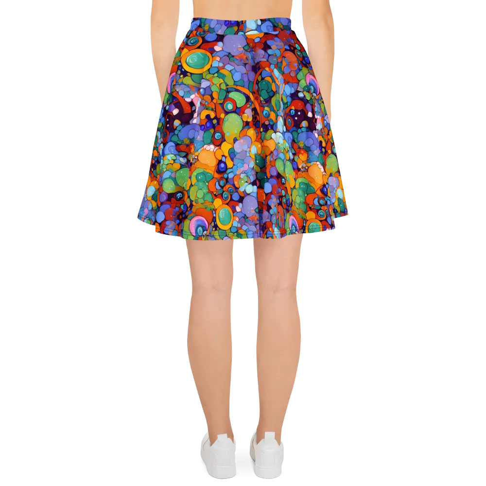 Chromatic Pebble Riot on Skater Skirt — Back