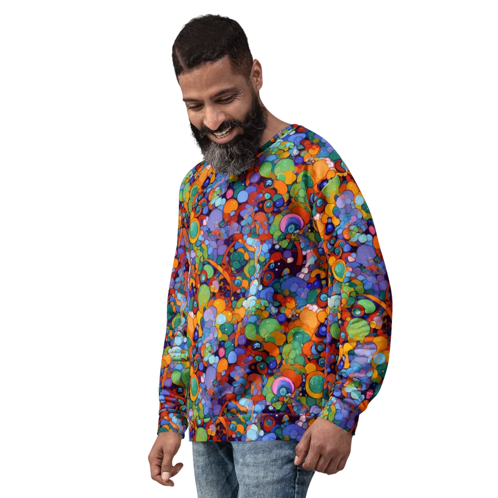 Chromatic Pebble Riot on Sweatshirt — Left Front