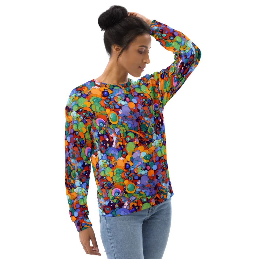 Chromatic Pebble Riot on Sweatshirt — Right Front