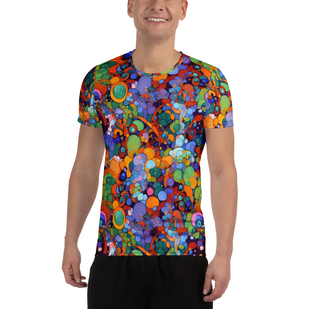 Chromatic Pebble Riot on Men's Athletic T-Shirt — Front