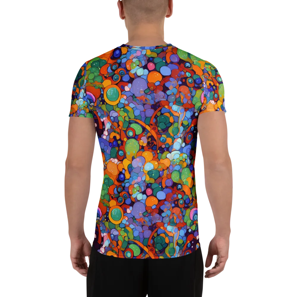 Chromatic Pebble Riot on Men's Athletic T-Shirt — Back